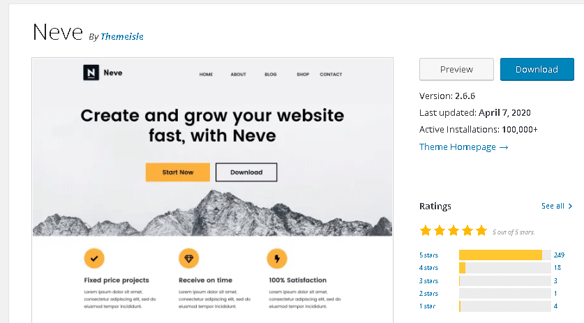 Neve-Best WordPress Photography Themes