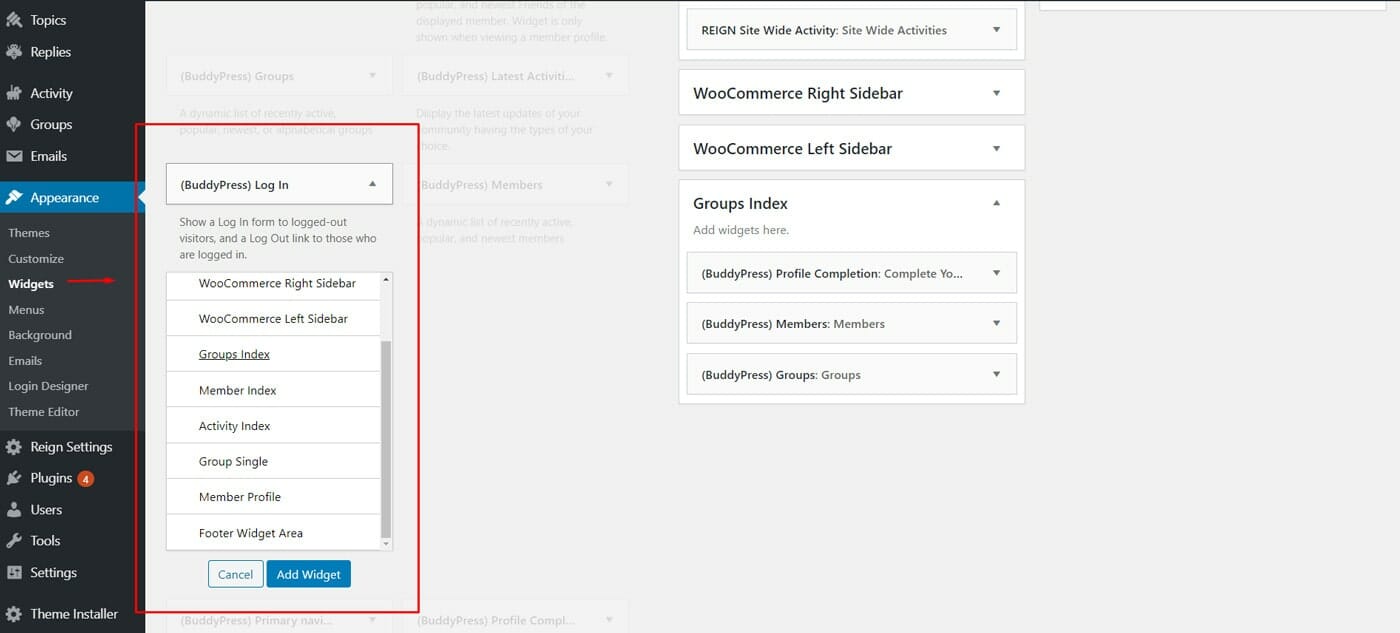 How Do I Put A Buddypress Login On A Page Reign Theme